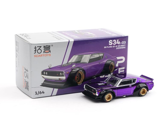 NISSAN Skyline GT-R V8 Drift (Kenmeri), purple metallic / black