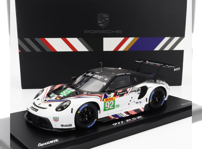 PORSCHE 911 991-2 Rsr-19 Goodbye Team Porsche Gt №92 8h Bahrain Wec (2022) K.Estre - M.Christensen, White Black