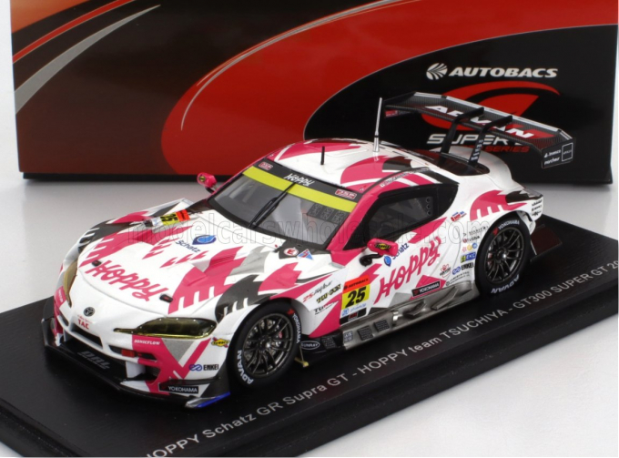 TOYOTA Gr Supra Team Tsuchiya №25 Gt300 Class Super Gt (2023) T.Suganami - S.Nonaka, White Fucsia