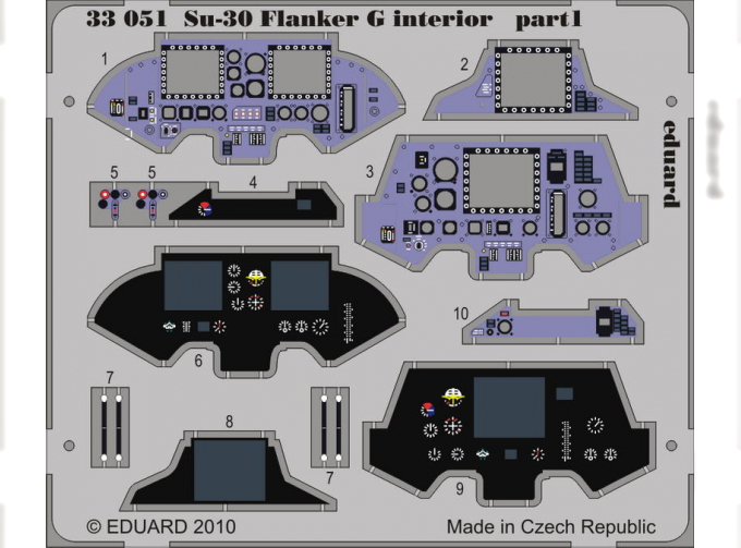 Фототравление Su-30 Flanker G interior S.A.