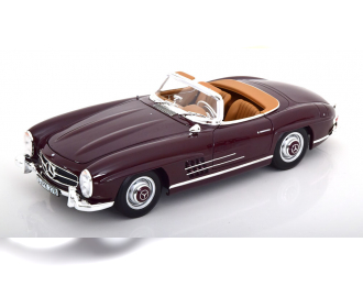 MERCEDES-BENZ 300 SL Roadster with removable Hardtop (1957), dark red