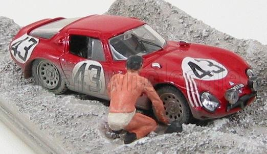 ALFA ROMEO Tz2 N 43 24h Le Mans 1965 (with Figure) Zeccoli - Rosinski, Red