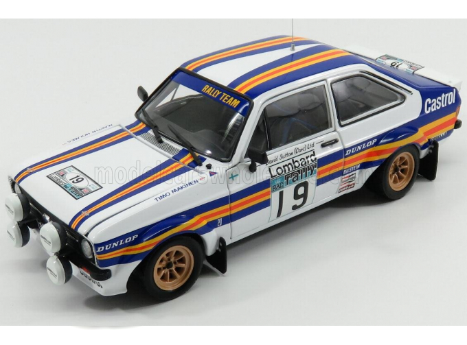 FORD Escort Rs1800 N19 Rally Rac (1980) T.Makinen - M.Holmes, White Blue Yellow