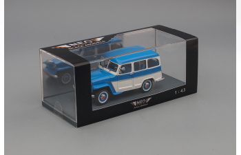 WILLYS JEEP Station Wagon 4x4 (1954), blue / white