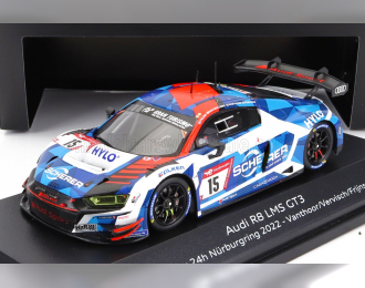 AUDI R8 Lms Gt3 Team Audi Sport Phoenix №15 Winner 24h Nurburgring (2022) D.Vanthoor - F.Vervisch - R.Frijns - K.van Der Linde, Blue White Red