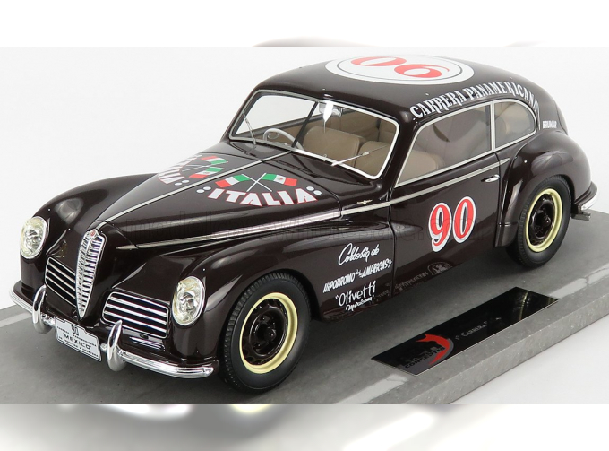 ALFA ROMEO 6c 2500 Freccia D'oro №90 Carrera Panamericana (1950) P.Taruffi - I.Ceroli, Bordeaux