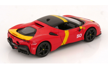 FERRARI SF90 Stradale No 50 Assetto Fiorano (2020), red yellow black