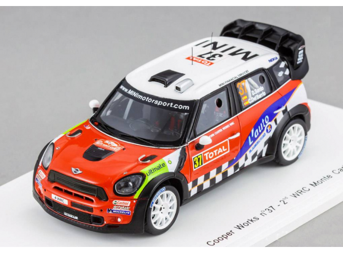 MINI John Cooper Works WRC #37 2nd Monte Carlo D.Sordo - C.Del Barrio (2012), red