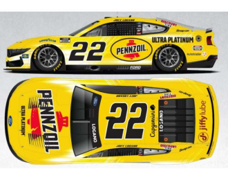 Ford Mustang #22 Joey Logano *Pennzoil*, yellow 2025