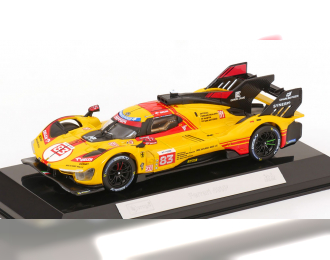 FERRARI 499p 3.0l Turbo V6 Team Af Corse №83 24h Le Mans (2024) Robert Kubica - Robert Shwartzman - Yifei Ye - With Showcase, Yellow Red