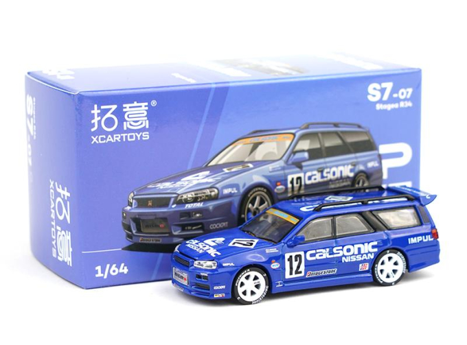 NISSAN Stagea R34 Calsonic #12, blue