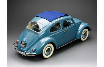 VOLKSWAGEN Beetle Saloon with open roof (1958), fjord blue