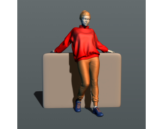 Фигура Девушка в свитере, окрашенная