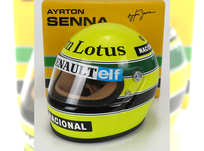 BELL HELMET F1 Casco Helmet Team Lotus 97t Renault Turbo №12 Season (1985) Ayrton Senna, Yellow