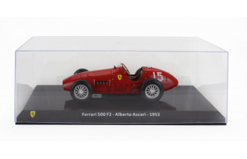 FERRARI F1 500 F2 №15 World Champion Season (1952) Alberto Ascari - Con Vetrina - With Showcase, Red