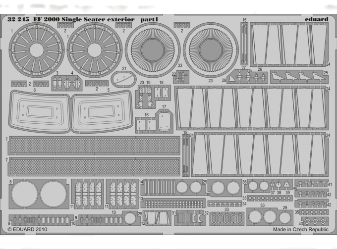 Фототравление для EF 2000 Single Seater exterior Revell