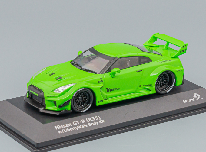 NISSAN GT-R (R35) Liberty Walk Body Kit, light green