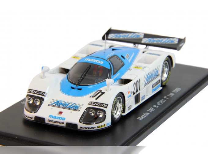 MAZDA 767 B #201 7th LM (1989), white / blue