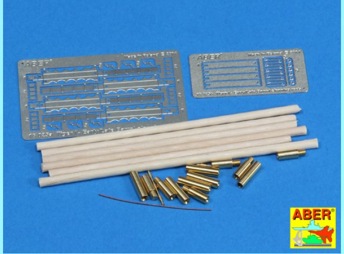 Фототравление для Barrel cleaning rods with brackets for Tiger I –early/late