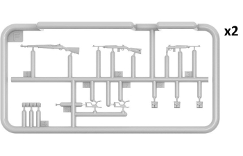 Сборная модель фигурки американские пехотинцы на танке / Usa Tank Riders Military Figures
