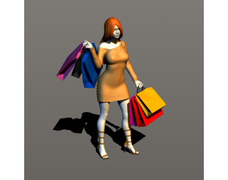 Фигура Шопинг, окрашенная