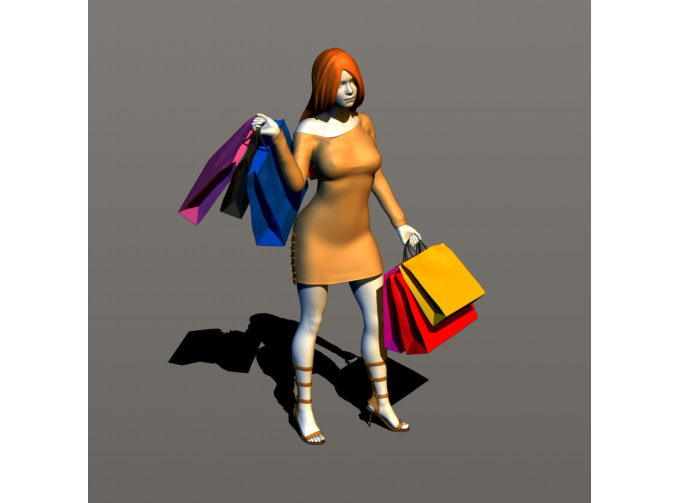 Фигура Шопинг, окрашенная