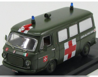 FIAT 238 Minibus Ambulanza Militare Sovrano Ordine Di Malta 1970, Military Green