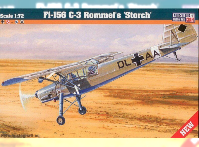 Сборная модель Самолет Fi-156 C-3 Rommels "Storch"