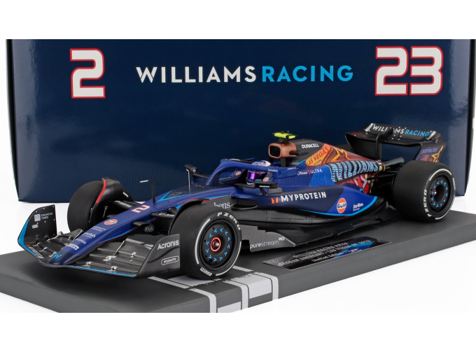 WILLIAMS F1 Fw45 Team Williams Racing Gulf №2 Las Vegas Usa Gp 2023 Logan Sargeant, 2 Tone Blue