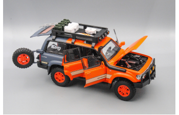 TOYOTA Land Cruiser 80 (Safari Edition), оранжевый, 21 см