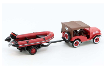 JEEP Prime Sapeurs Pompiers + лодка Зодиак