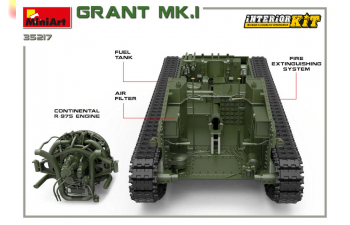 Сборная модель Британский танк Мк.I Grant с интерьером