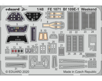 Набор фототравления для Bf 109E-1 Weekend (EDUARD)