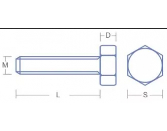 Винт с шестигранной головкой M1,0 L=3 D=0,8 S=2 (кол-во 20 шт.