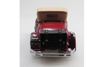 Pierce Arrow Model B Roadster top up (1930), dark red