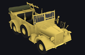 Сборная модель Mittlerer Einheits Personenkraftwagen (m.E.Pkw) Kfz 12 (Early Version?