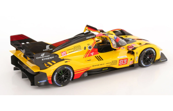 FERRARI 499p 3.0l Turbo V6 Team Af Corse №83 24h Le Mans (2024) Robert Kubica - Robert Shwartzman - Yifei Ye, Yellow Red