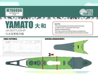 Маска окрасочная WWII Japanese Navy Yamato