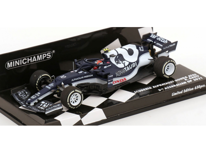 ALPHA TAURI F1 At02 Honda Ra620h Team Alpha Tauri №10 3rd Azerbaijan Gp (2021) Pierre Gasly, White Blue
