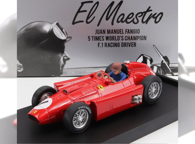 FERRARI F1 Lancia D50 N 1 Winner British Gp Juan Manuel Fangio 1956 World Champion - With Driver Figure, Red