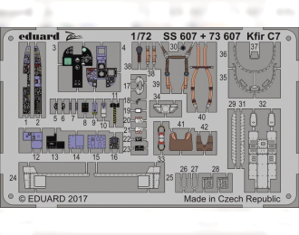 Набор для доработки - Фототравление Многоцелевой истребитель Kfir C7