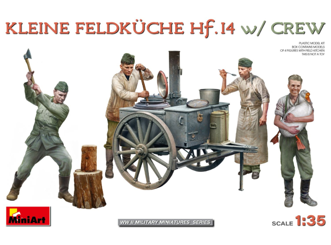 Сборная модель солдаты и небольшая полевая кухня / Crew Military Kleine Feldkuche Hf.14 1945