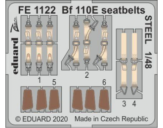 Фототравление для Bf 110E, стальные ремни