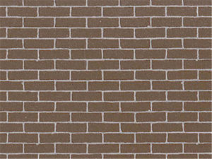 Материал для диорам на бумажной основе, кирпичная кладка коричневая, размер А4 (297х210мм)