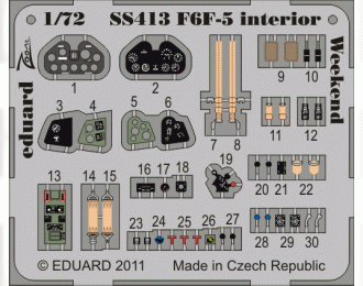 Цветное фототравление для F6F-5 interior S. A. Weekend