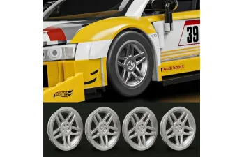 Сборная модель AUDI R8 Lms №39 Racing (2015) 820 Pcs + R8 1/64 Scale, White Yellow