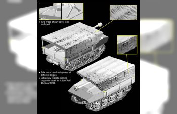 Сборная модель САУ 7.5cm PaK 40/4 auf RSO mit Allwetterverdeck