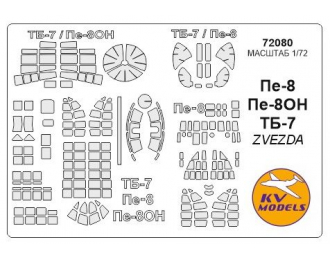 Набор масок окрасочных для Пе-8/ Пе-8ОН/ТБ-7