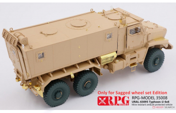 Сборная модель Russian 63095 Typhoon-U 6x6 Mine resistant ambush protected vehicle w/Sagged wheel set x6 PCS