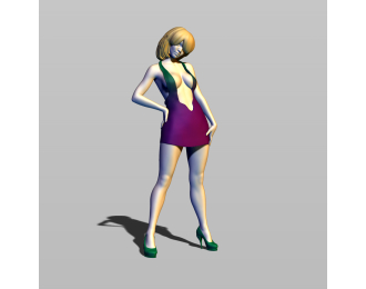 Фигура Декольте, окрашенная